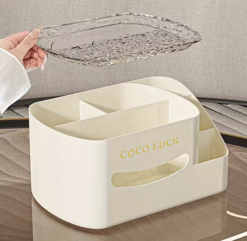 Cosmetic Organizer With Tissue Box, Multifunctional Cosmetic Display Cases with Tissue Box, Makeup Sundries Storage Organizer Cosmetic Organizer With Tissue Box, Multifunctional Cosmetic Display Cases with Tissue Box, Makeup Sundries Storage Organizer